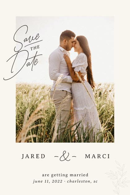 Couple Save The Date Handwritten Wedding Card Design Template