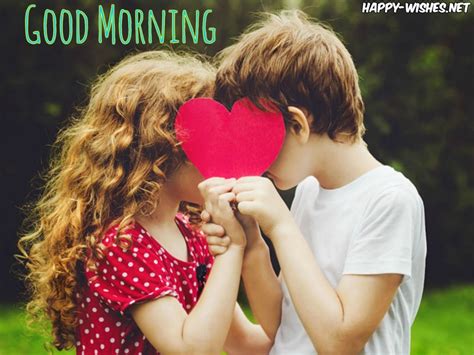 Kids Kissing Each Other In Good Morning Image Love Boy
