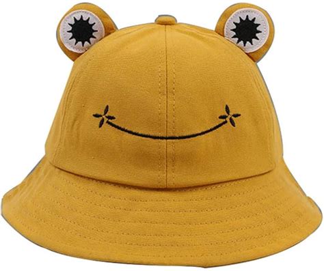 Cute Frog Bucket Hat Summer Cotton Sun Bucket Hat For