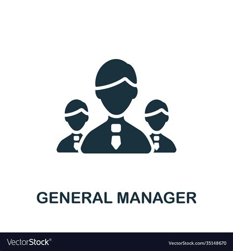 General Manager Icon Simple Element From Company Vector Image