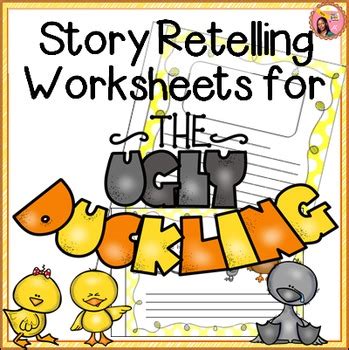 The story begins with a mother duck hatching eggs on a beautiful sunny day. The Ugly Duckling - Story Retelling Worksheets by Nyla's ...
