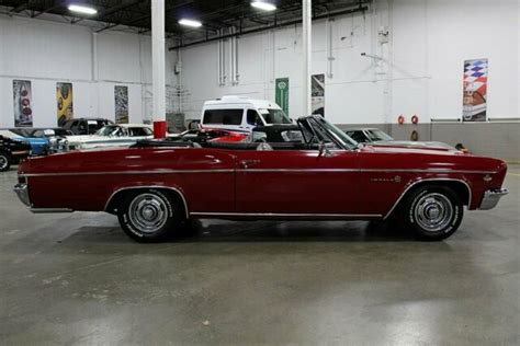 1966 Chevrolet Impala 35789 Miles Red Convertible 327 4 Speed Manual