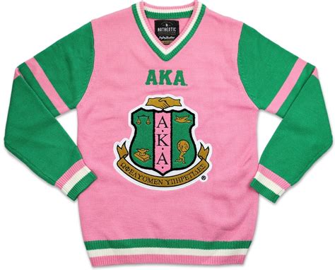 Big Boy Alpha Kappa Alpha Divine 9 S4 Ladies V Neck Sweater Pink 2xl