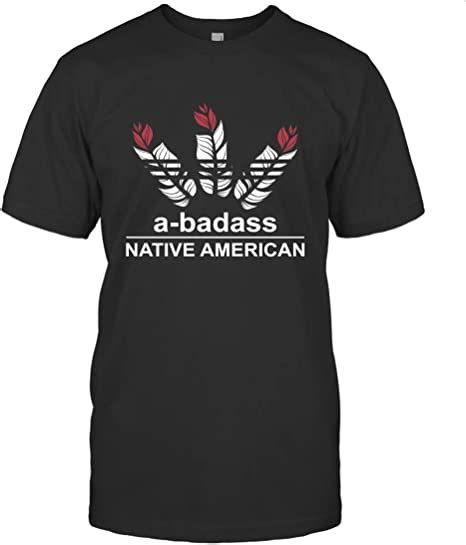 A Bad Ass Native American Funny Cherokee India America Playera Negra