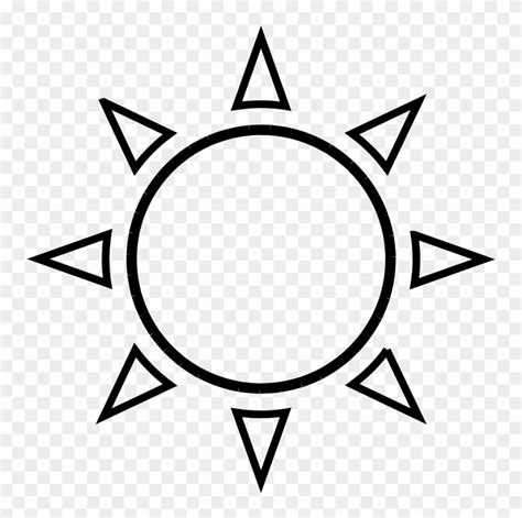 Sun Clipart Black And White Simple Sun Drawing Free Transparent Png