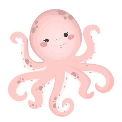 Free Cute Octopus Cartoon Sea Animal Illustration 16475149 Png With