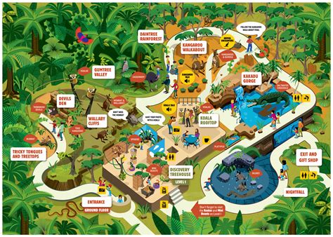 Wild Life Sydney Zoo Attraction Map