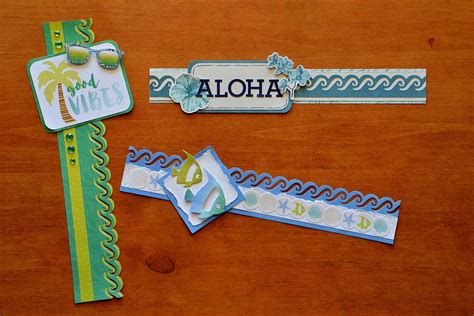 Ocean Waves Scrapbook Borders For Your Travel And Vacation Layouts