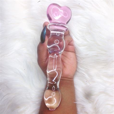 love wand crystal glass massage wand glass dildo pink sex etsy