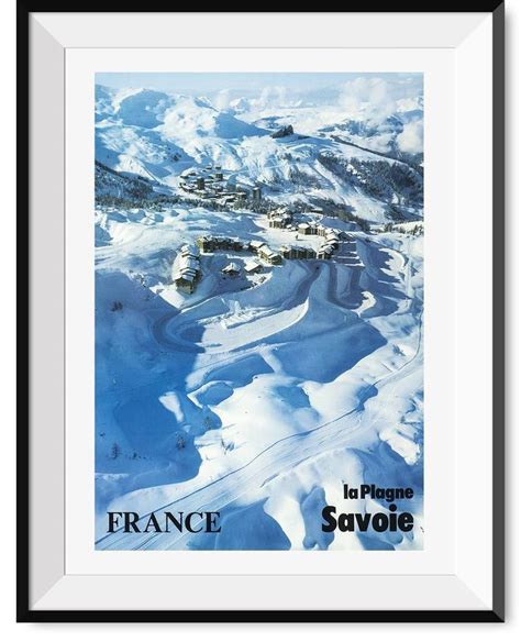 La Plagne Vintage Ski Resort Poster Vintage Ski Ski Posters Ski Resort