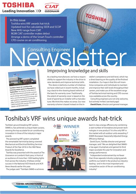 Newsletter for Consulting and Design Engineers - Toshiba Air Conditioning