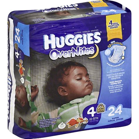 Huggies Overnites Diapers Size 4 24 Ct Overnight Diapers Packaging