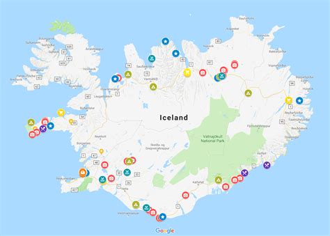 Iceland Ring Road Map