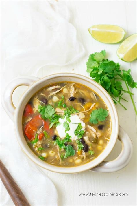 Easy Taco Chicken Soup Recipe Fearless Dining