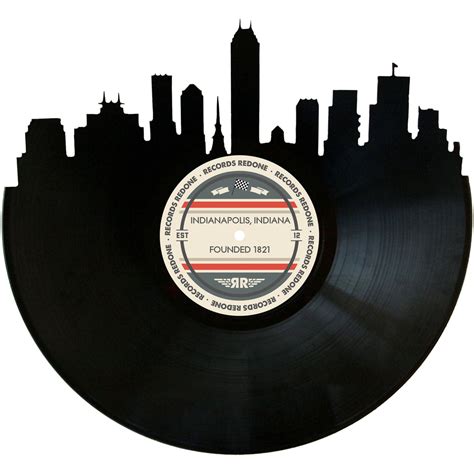Indianapolis Skyline Records Redone Label Vinyl Record Art