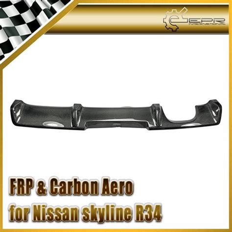 Car Styling For Nissan Skyline R34 Gtr Oem Carbon Fiber Rear Bumper