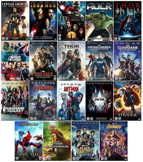 VARIOUS MARVEL DVD Blu Ray Disney Superhero Avengers Spider Man Thor