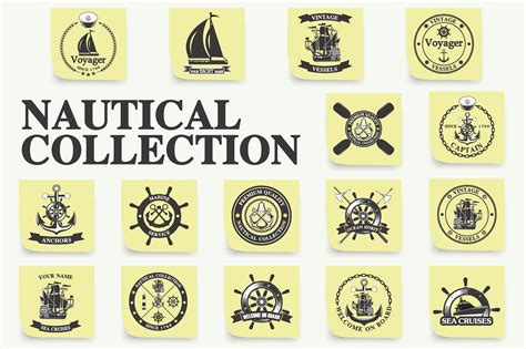 Set of vintage nautical labels | Vintage nautical, Nautical labels, Nautical