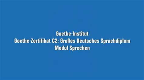 German C2 Sprechen Practice German C2 Conversation Practice German