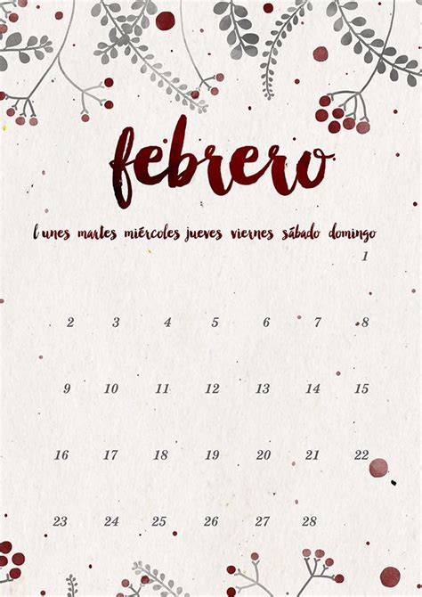 Calendario Febrero Imprimible Y Fondo Mlc Estudio Bloglovin
