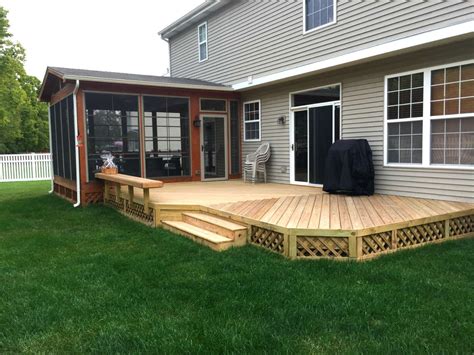 This Screened Porch And Deck Combination Were Custom Designed And Built