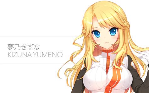 Anime Anime Girls Kizuna Yumeno Culture Japan Blonde Long Hair