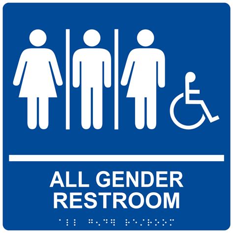 Ada All Gender Restroom Sign Rre 25416 99whtonblu Gender Neutral