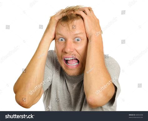 Scream Of Shocked And Scared Young Man Stock Photo 60054358 Shutterstock