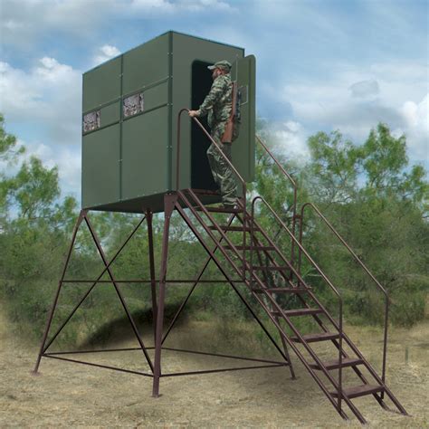 Deer Hunting Blind With Full Door And 8 Stand Texas Hunter Products
