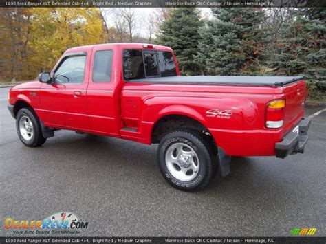 1998 Ford Ranger Xlt Extended Cab 4x4 Bright Red Medium Graphite