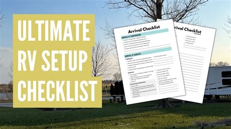 Ultimate Rv Setup Checklist Printable Pdf