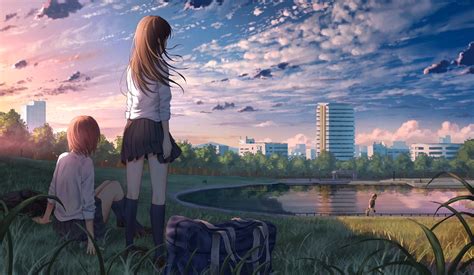 Anime Girl In School Uniform Wallpaperhd Anime Wallpapers4k