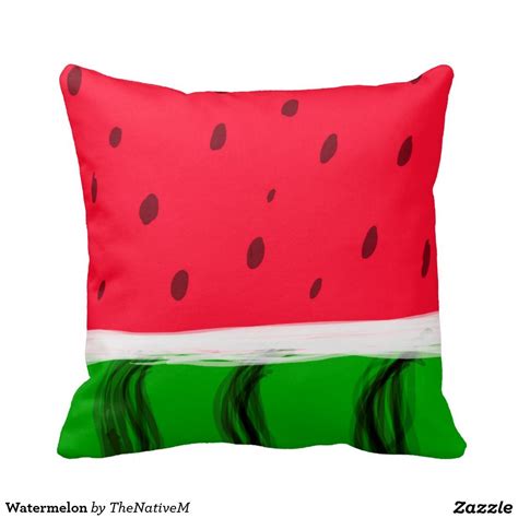 Watermelon Throw Pillow Zazzle Com In 2021 Throw Pillows Pillows