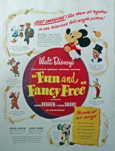 Walt Disney S Fun And Fancy Free 40 S Edgar Bergen Dinah Shore Donald