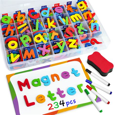 Buy Coogam Magnetic Letters 234 Pcs Uppercase Lowercase Foam Alphabet