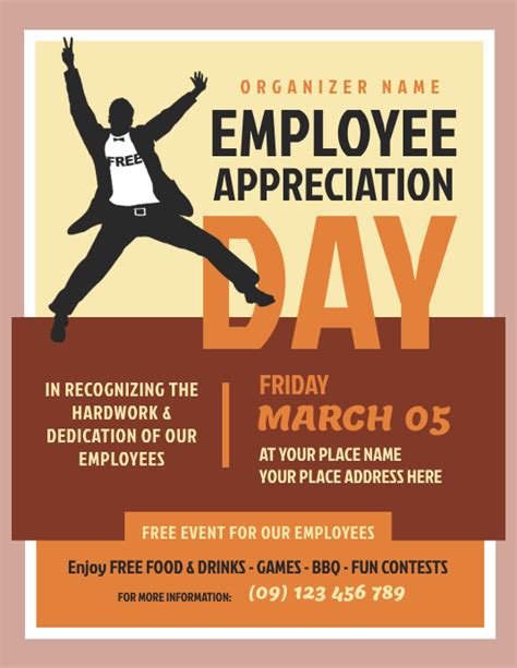 Employee Appreciation Flyer Template Free Printable Templates