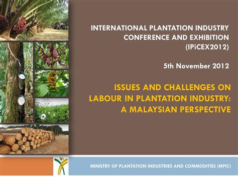 Palm oil, rubber, timber, furniture, cocoa, pepper, kenaf. PPT - ISSUES AND CHALLENGES ON LABOUR IN PLANTATION ...