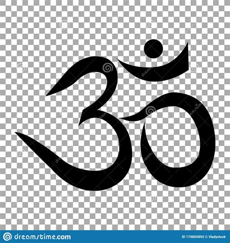 Om Or Aum Sign Isolated On Transparent Background Symbol Of Buddhism