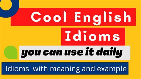 Cool English Idioms Idioms Part 14 Youtube