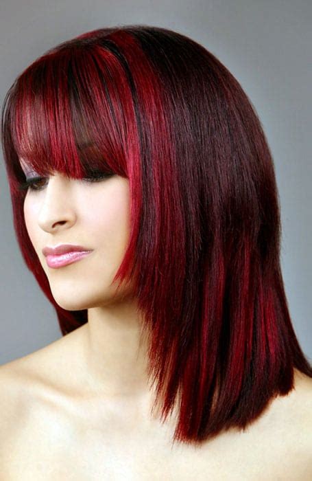 Top Image Brown Hair With Red Highlights Thptnganamst Edu Vn