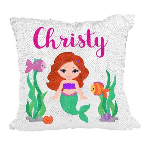 Mermaids Underwater Pillow Mermaid Pillow Sequin Mermaid Etsy