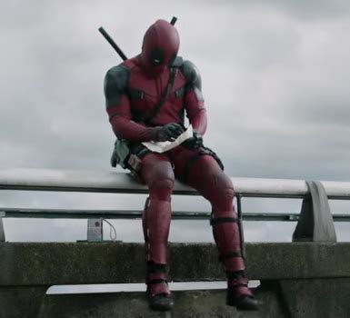 Deadpool is upset because he forgot his bag of weapons and only has 12 rounds in his gun. Deadpool Drop: Physics, Special Effects and Escalades