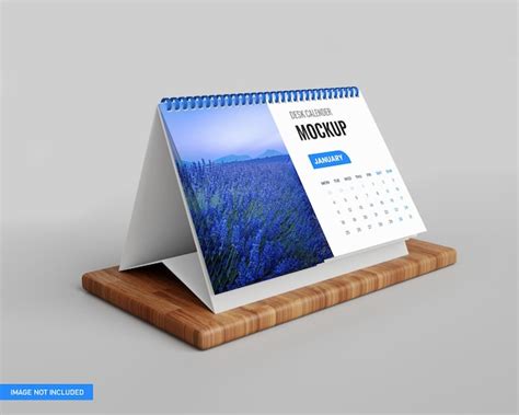 Premium Psd Modern A5 Desk Calendar Mockup In 3d Rendering