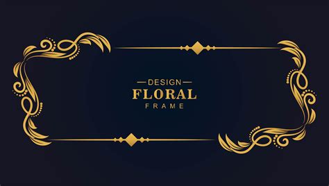Diseño De Marco Artístico Floral Dorado 1311309 Vector En Vecteezy