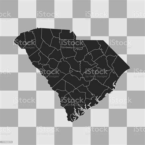 Map Of South Carolina Stock Illustration Download Image Now