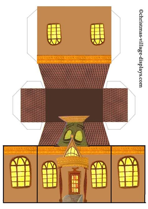 The Brown House 3d Paper Template 3d紙 家 ハウス