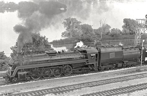 Canadian National Railways Cnr 4 8 2 Steam Locomotive 6060 Runs Along