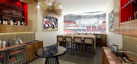 Furthering our commitment to finding. Atlanta Mercedes Benz Stadium Falcons VIP Room #tvsdesign sports architecture design | Vip room ...
