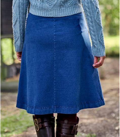 Denim Womens Jersey A Line Pocket Detail Skirt Woolovers Au