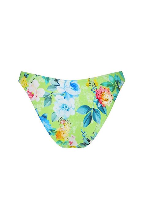 swimwear manila floral high leg bikini brief lisca